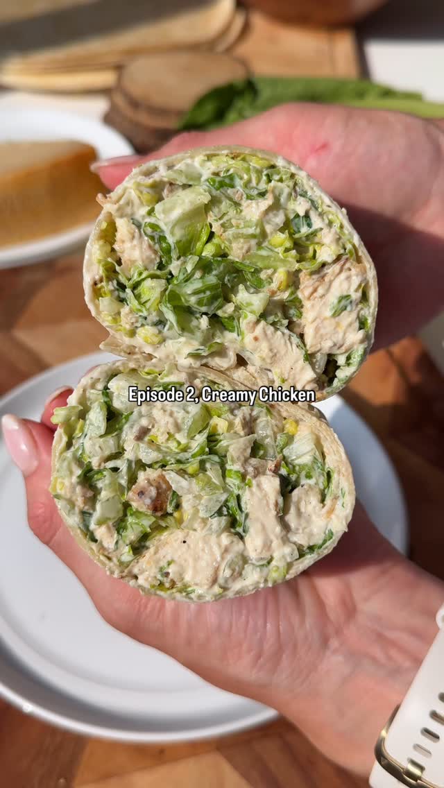 Chicken Caesar Salad Wraps with Lemon Peppercorn Chicken by Abby