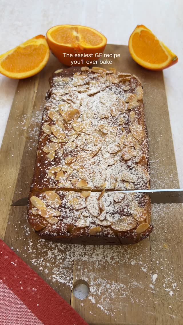 Easiest GF Orange & Almond Loaf by Clean Kweens Dietitians